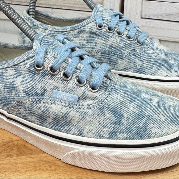 Vans Authentic Denim Destroy Acid Wash Canvas Sneakers Blue 6.5 Men 8 Women - Picture 7 of 11